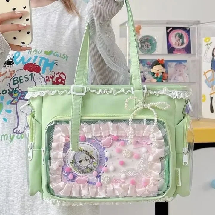 itabag japonês bidimensional ombro bolsa feminina