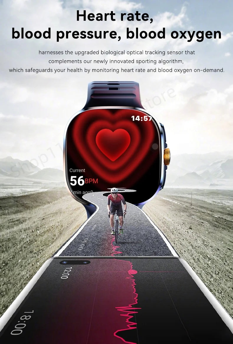 smartwatch 5g com tela amoled de 2.4 polegadas unissex
