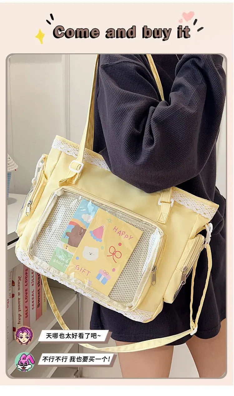 itabag japonês bidimensional ombro bolsa feminina