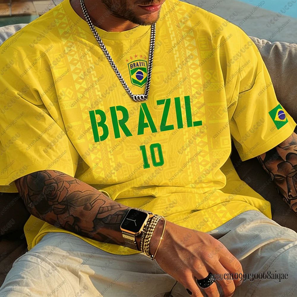 Camisas de Futebol Masculinas Clássicas do Brasil 2026.