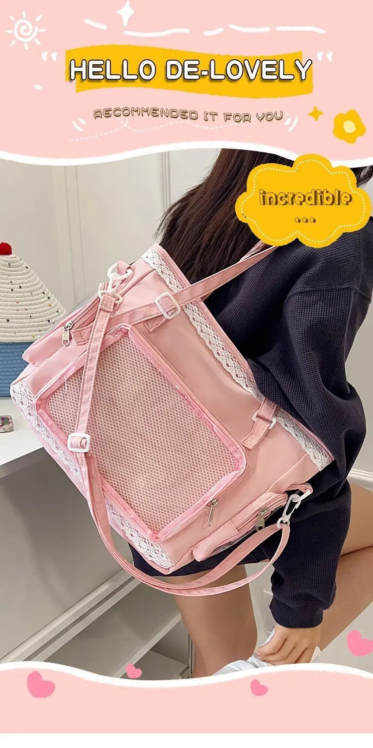 itabag japonês bidimensional ombro bolsa feminina