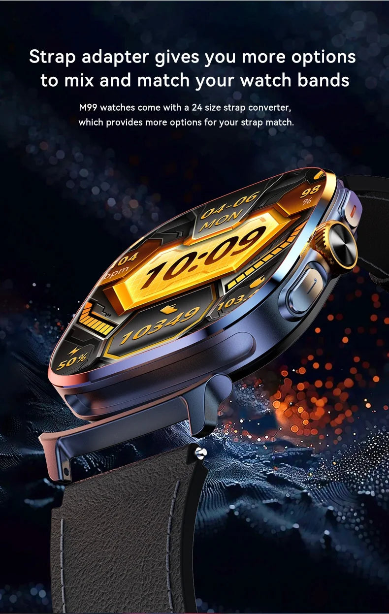 smartwatch 5g com tela amoled de 2.4 polegadas unissex
