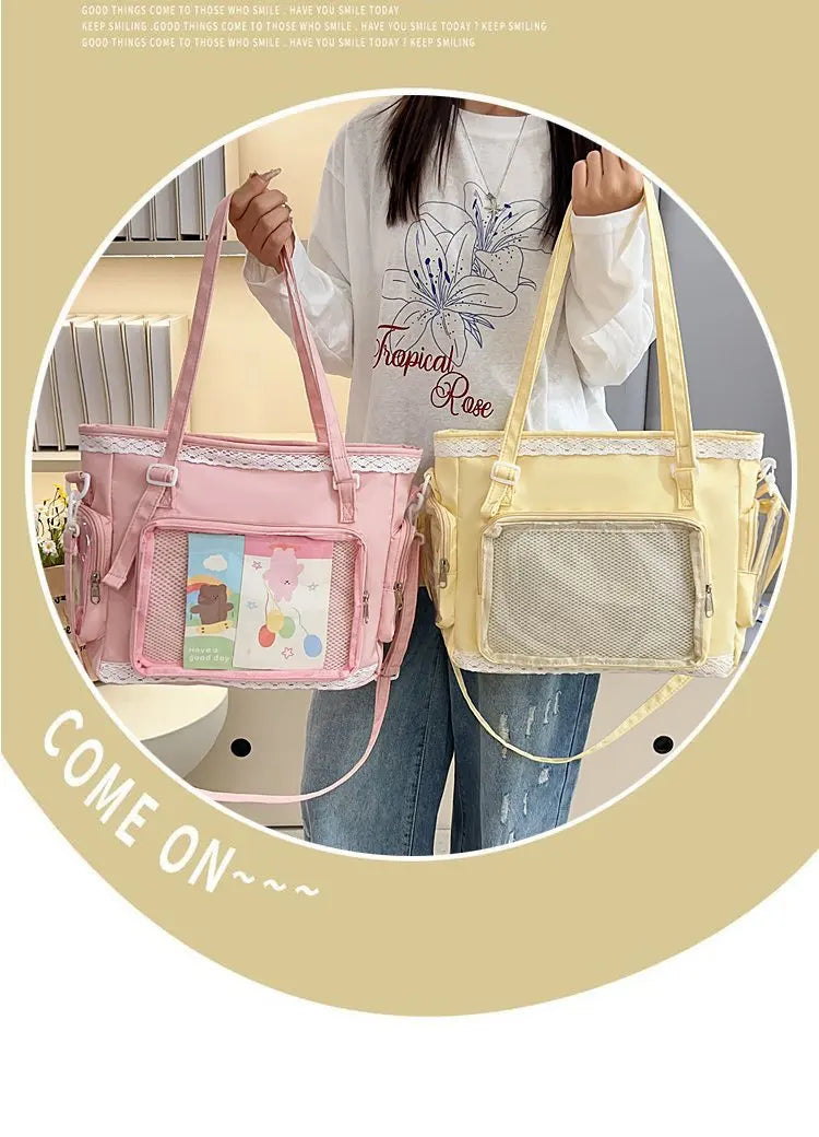 itabag japonês bidimensional ombro bolsa feminina