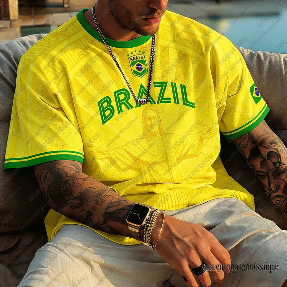 Camisas de Futebol Masculinas Clássicas do Brasil 2026.