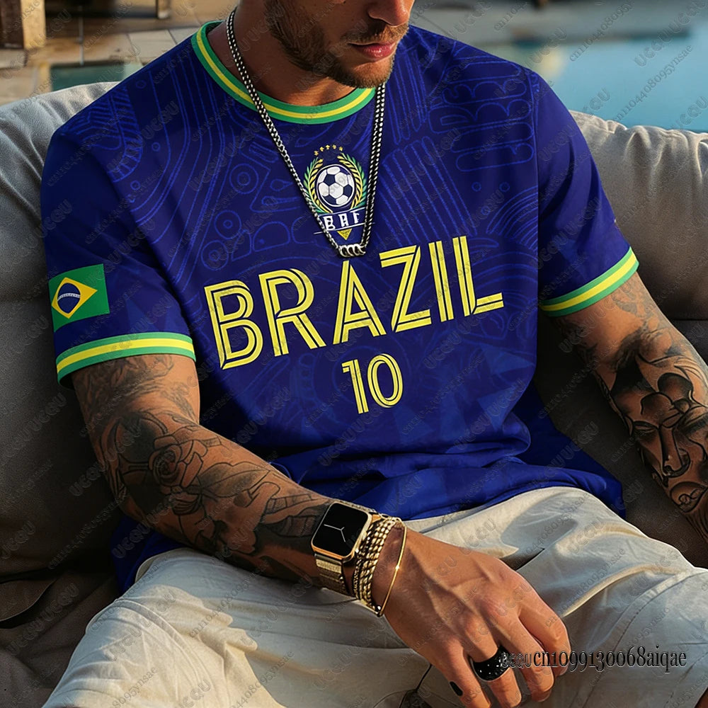 Camisas de Futebol Masculinas Clássicas do Brasil 2026.
