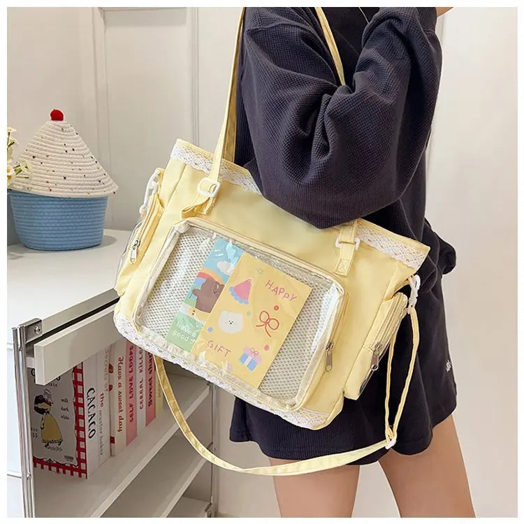 itabag japonês bidimensional ombro bolsa feminina