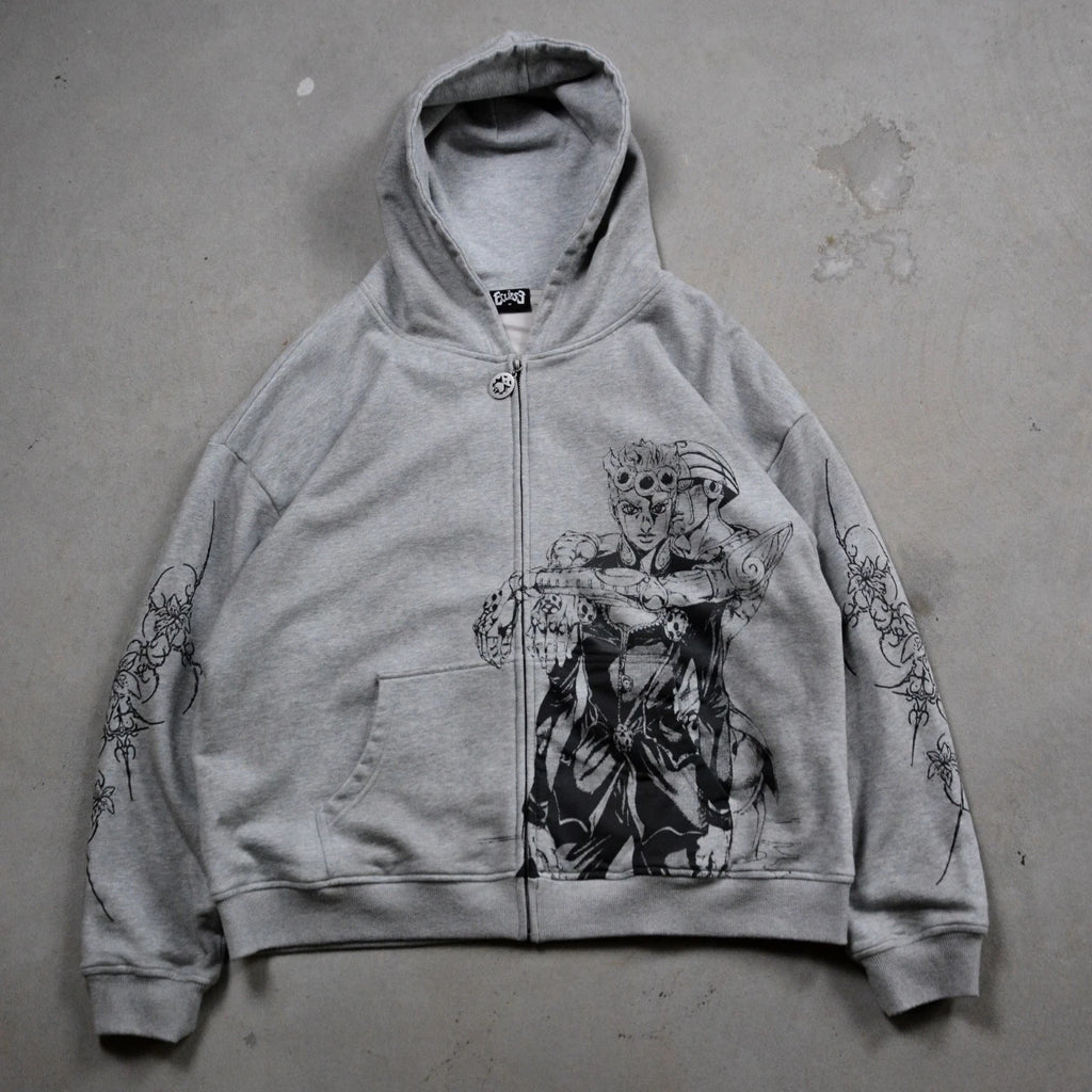 blusa de moletom com zíper hip hop casais y2k rua.