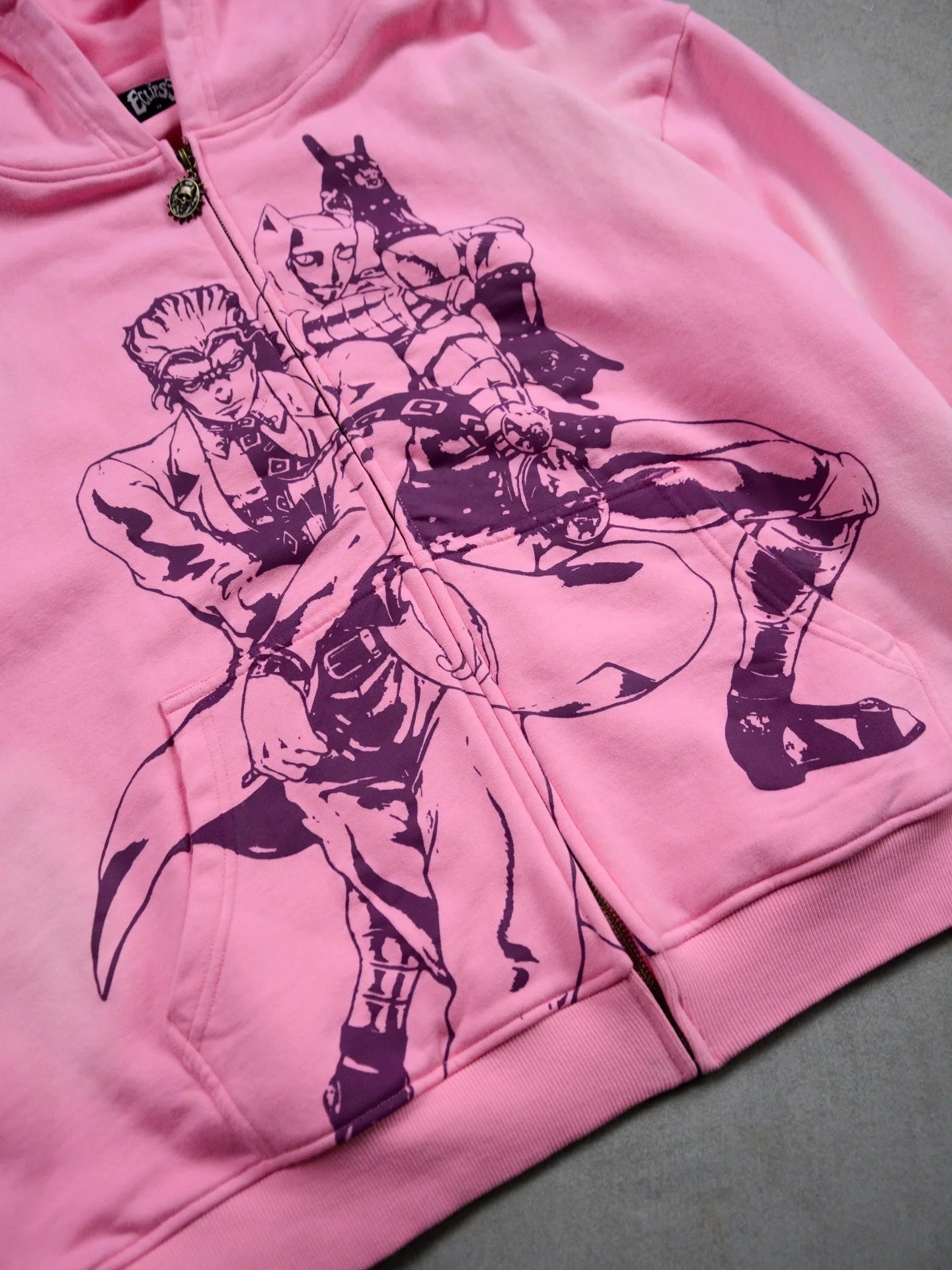 blusa de moletom com zíper hip hop casais y2k rua.