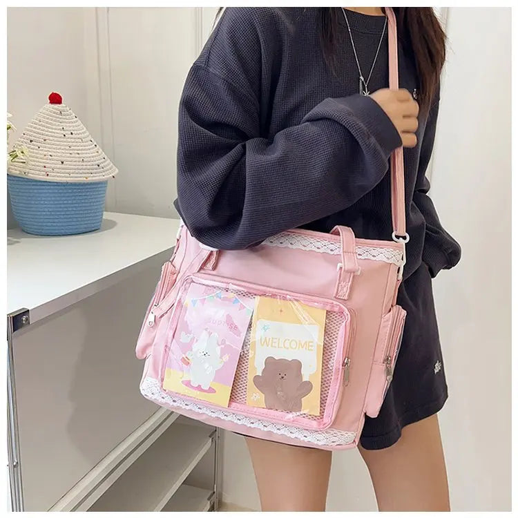 itabag japonês bidimensional ombro bolsa feminina