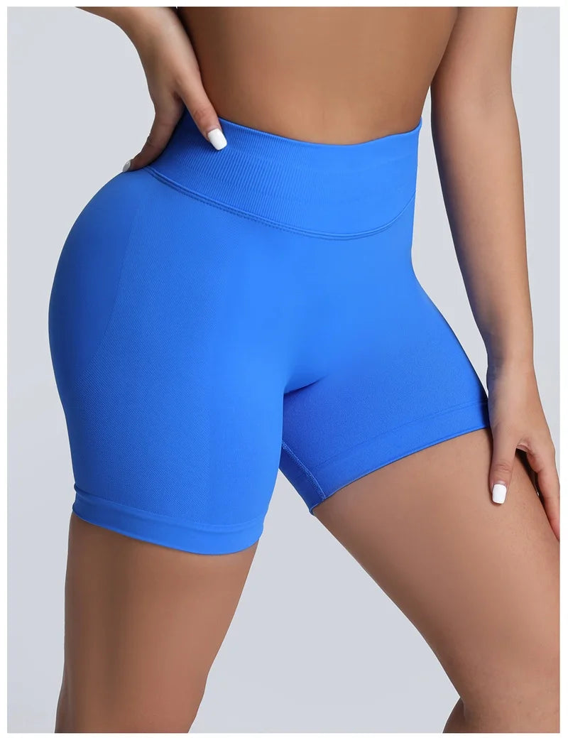 calças de ginástica elásticas shorts de academia.
