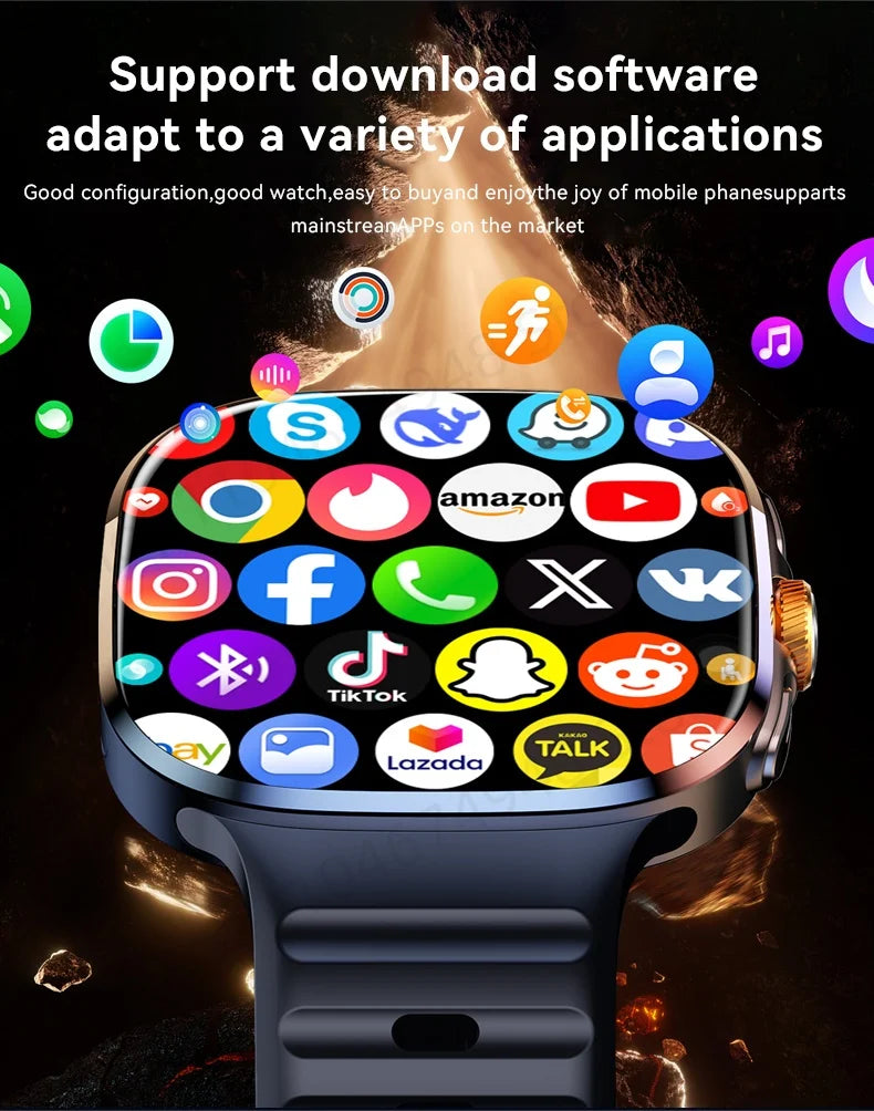 smartwatch 5g com tela amoled de 2.4 polegadas unissex