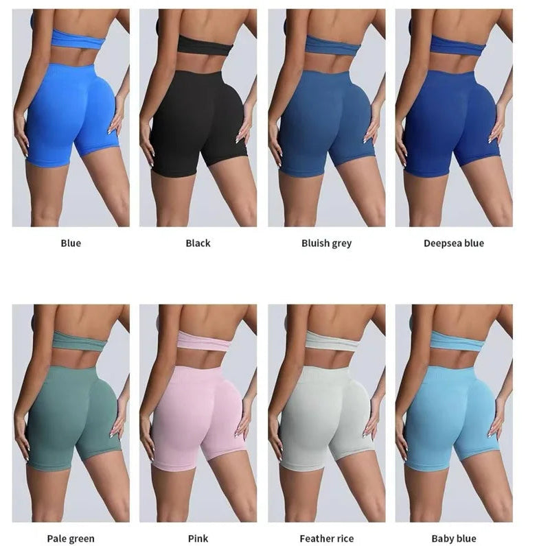 calças de ginástica elásticas shorts de academia.