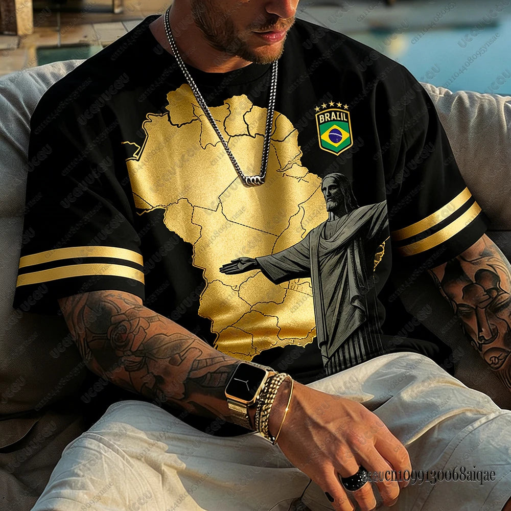 Camisas de Futebol Masculinas Clássicas do Brasil 2026.