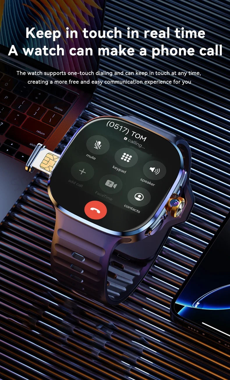 smartwatch 5g com tela amoled de 2.4 polegadas unissex