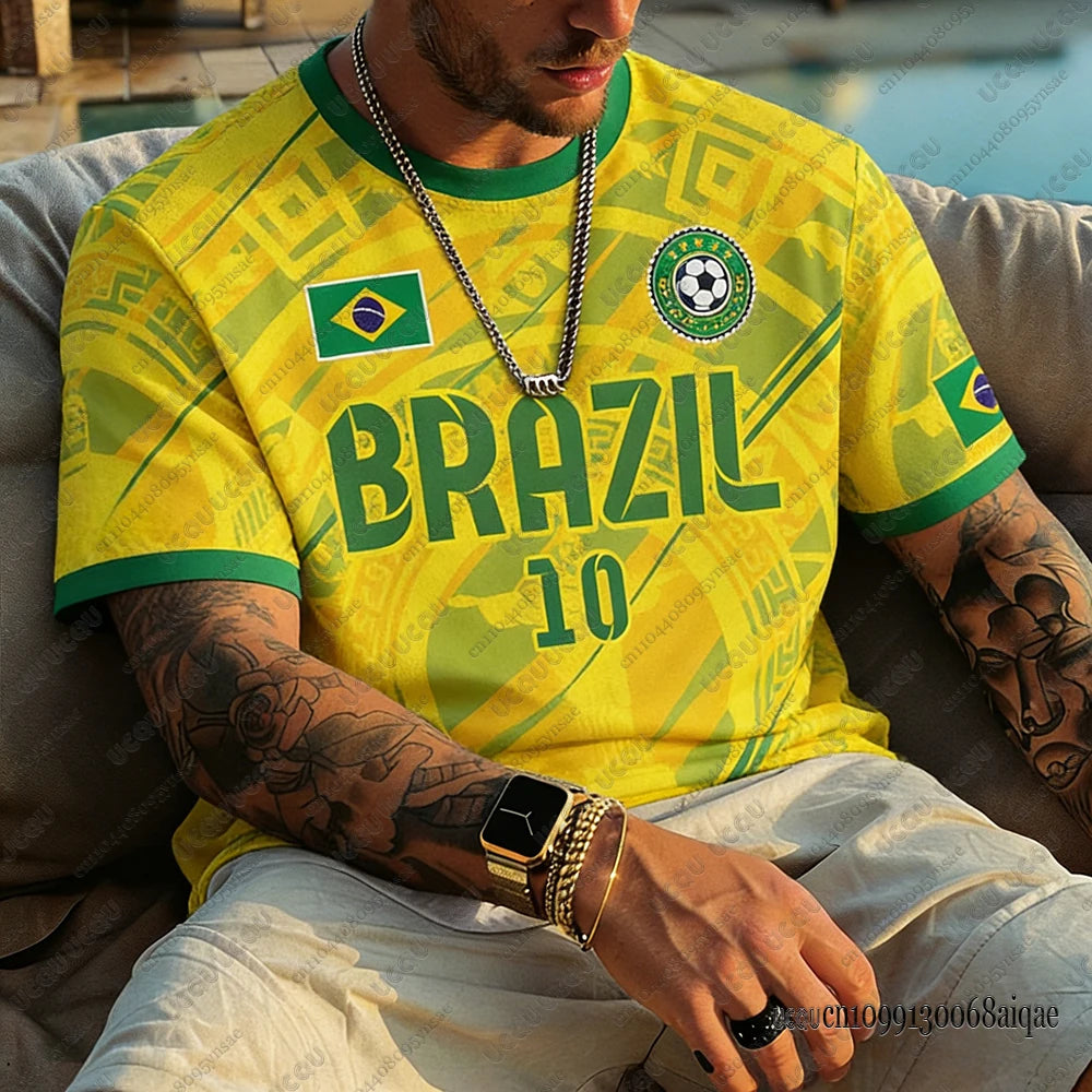 Camisas de Futebol Masculinas Clássicas do Brasil 2026.