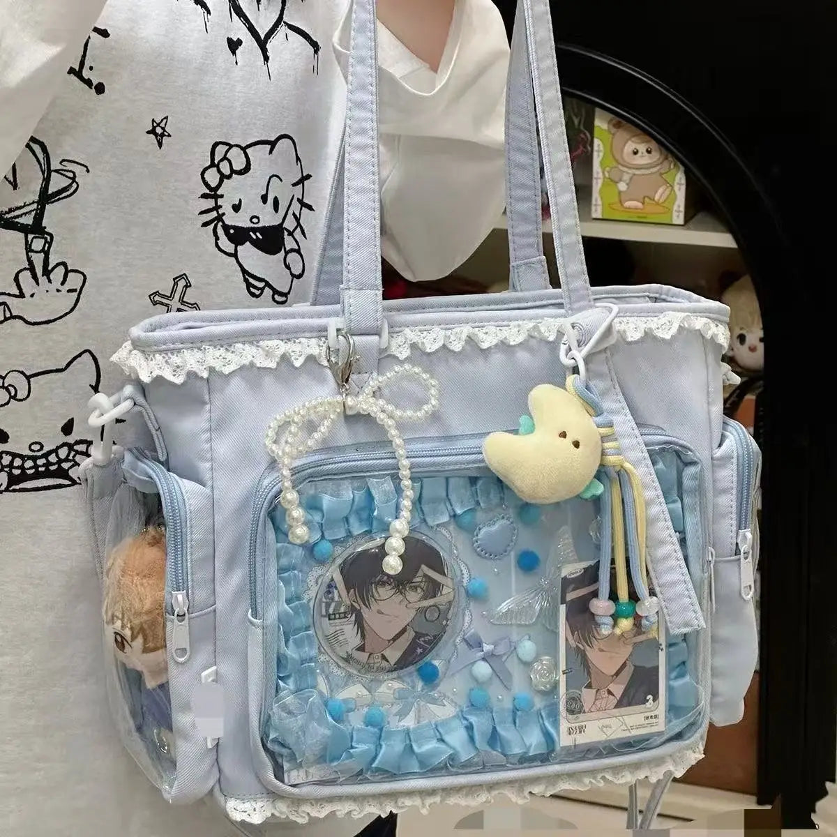 itabag japonês bidimensional ombro bolsa feminina
