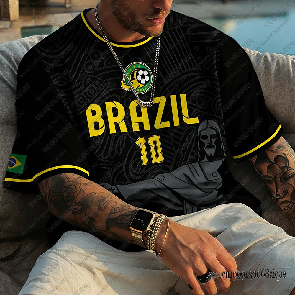 Camisas de Futebol Masculinas Clássicas do Brasil 2026.