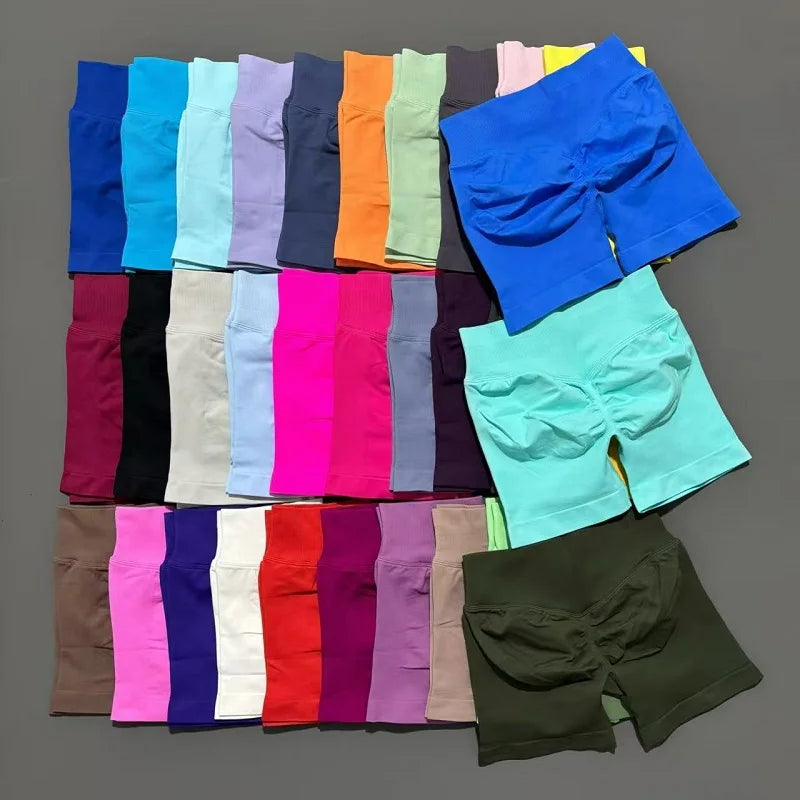 calças de ginástica elásticas shorts de academia.