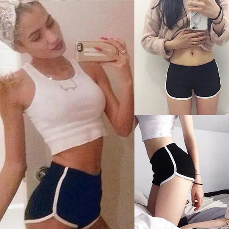 Calções esportivos femininos de verão.