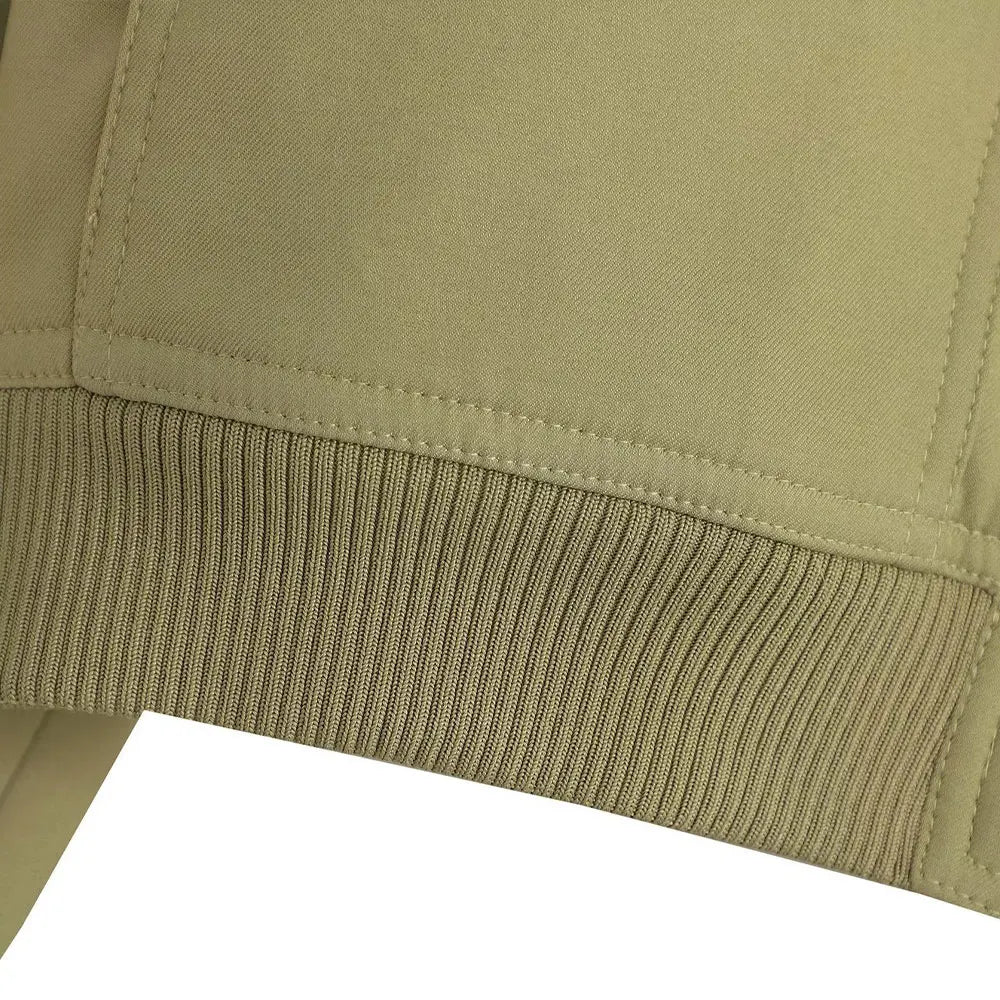 jaqueta bomber vintage manga longa botão frontal