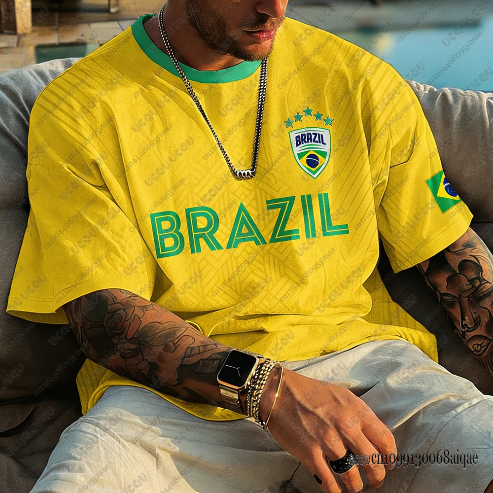 Camisas de Futebol Masculinas Clássicas do Brasil 2026.