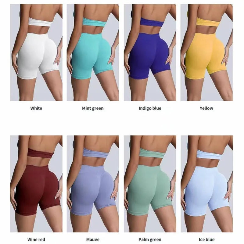 calças de ginástica elásticas shorts de academia.