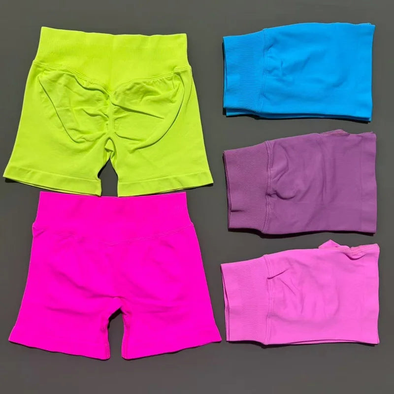 calças de ginástica elásticas shorts de academia.