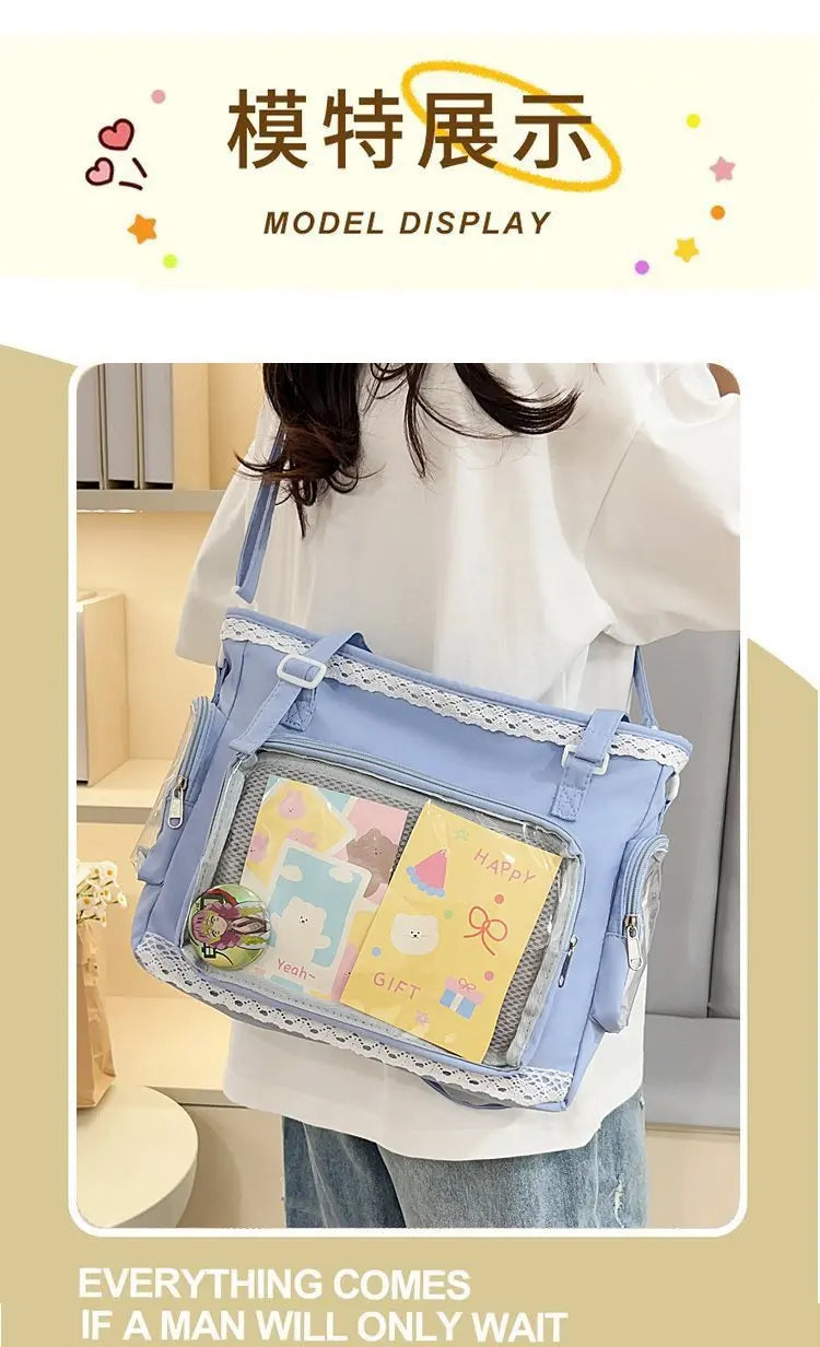 itabag japonês bidimensional ombro bolsa feminina