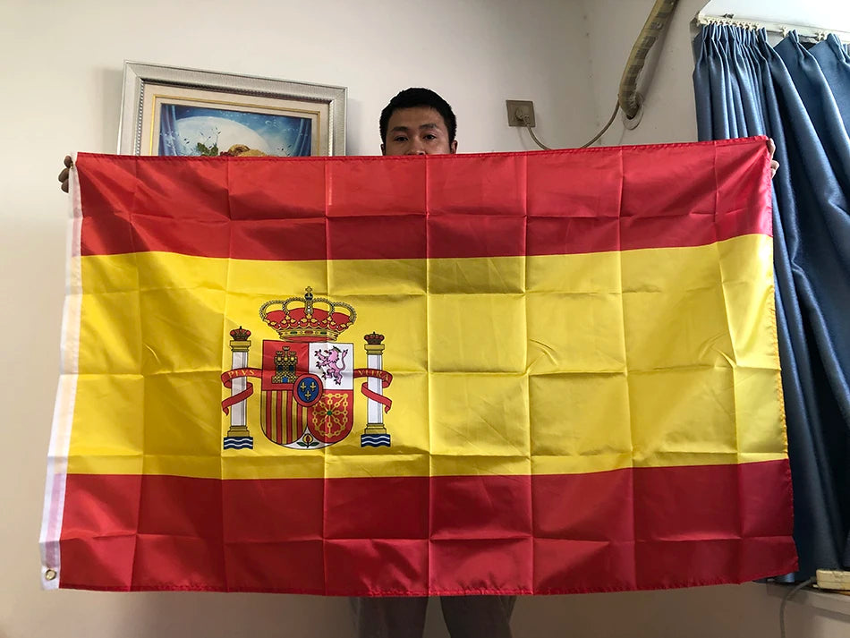 BANDEIRA SKY 90x150cm bandeira da espanha 3x5 pés ES Espana Bandeira espanhola Super Poly bandeira de futebol interna e externa para celebração grandes bandeiras