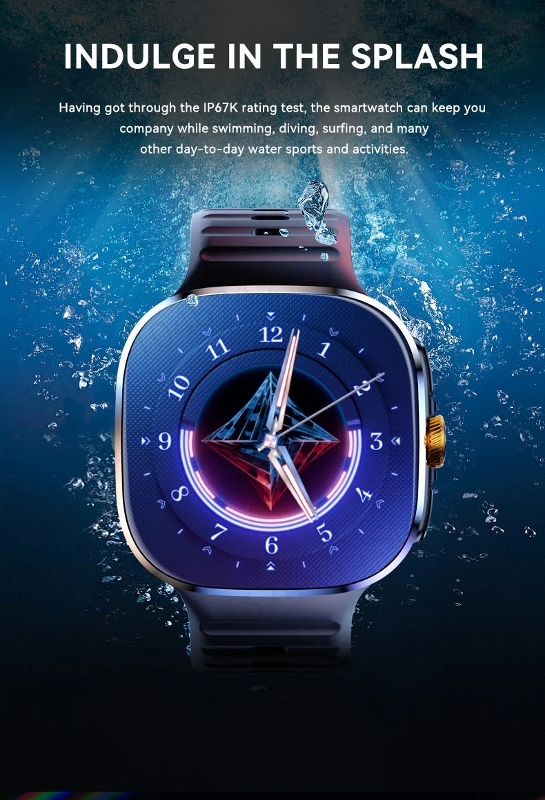 smartwatch 5g com tela amoled de 2.4 polegadas unissex